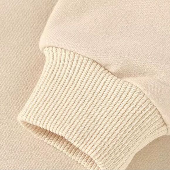 ORGANIC COTTON Kids CREWNECK and Joggers Set Cream - Picture 4 of 10